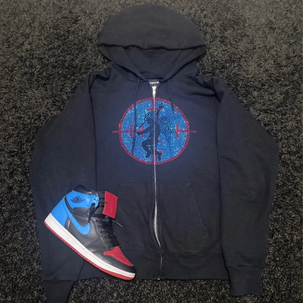 Forgotten Angels rhinestone hoodie